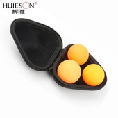 Huieson Huieson din piele portabilă pentru mingi de tenis de masă Cutie rigidă Geanta durabilă pentru mingi de ping-pong, ușoară, rezistentă la apă