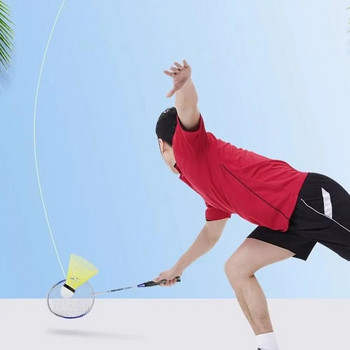 Portable Badminton Trainer Professional Stretch Badminton Training Tool Self-study Practice Machine Racket Training Racket