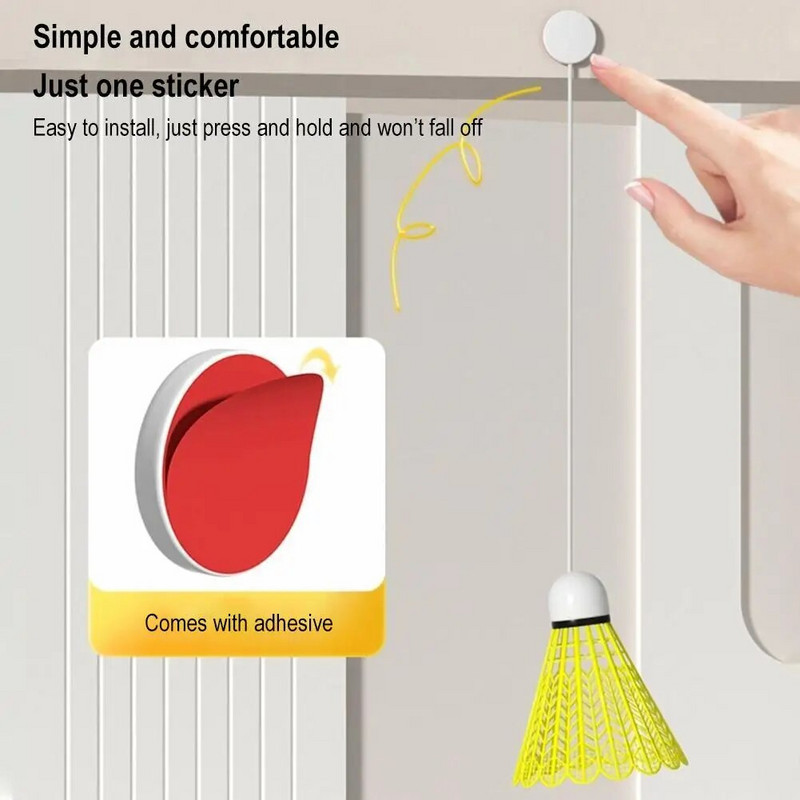 Pārnēsājams badmintona treneris Profesionāls stiepšanās badmintona treniņu rīks Pašmācības prakses mašīnas rakešu treniņu piederumi