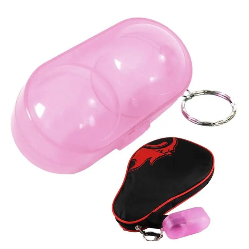 NAUJA Stalo teniso kamuoliukų dėžė kietas plastikinis dėklas stalo teniso kamuoliukų laikymo dėžutė su raktų pakabuku stalo teniso priedai Dovana