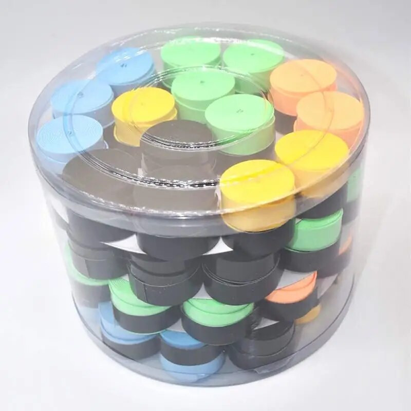 1 vnt. neslystančios sportinės meškerės, prakaito juostos teniso juostos, juostos badmintono raketės rankenos.