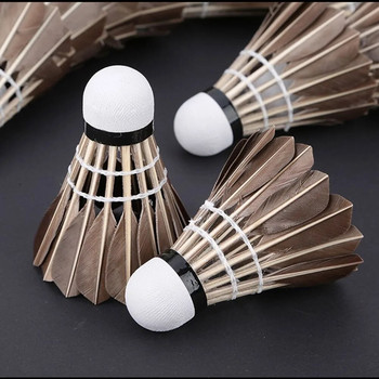 3/6/12Pcs Household Badminton Training Ball Stable Stable Durable Badminton Shuttlecock Black Goose Feather Professional