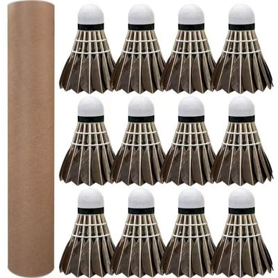 3/6/12Gb mājsaimniecības badmintona bumbas treniņu stallis, izturīgs badmintona shuttlecock melnās zoss spalvu profesionālis