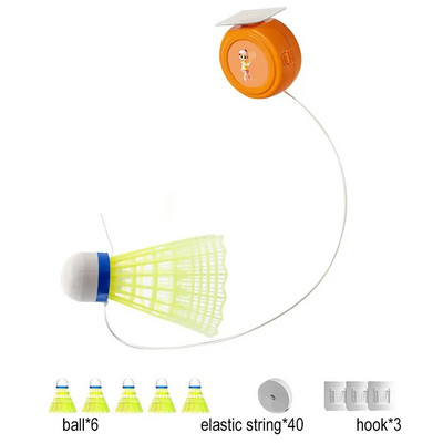 Antrenor de badminton pentru auto-studiu Robot portabil de antrenament Instrument profesional de antrenament pentru badminton, auto-studiu, rebound