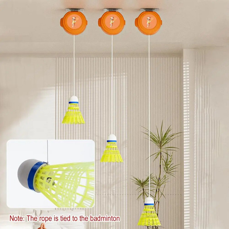 Pašmācības badmintona trenažieris pārnēsājams treniņu robots, profesionāls stiepšanās badmintona treniņu rīks