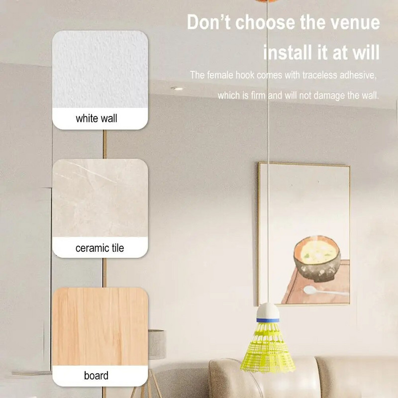 Pašmācības badmintona trenažieris pārnēsājams treniņu robots, profesionāls stiepšanās badmintona treniņu rīks