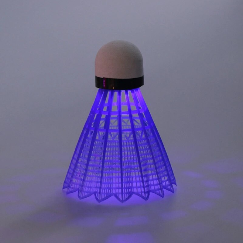 3 vnt LED badmintono kamuoliukai šviečiantys plastikiniai badmintono kamuoliukai spalvingi šviečiantys kamuoliukai