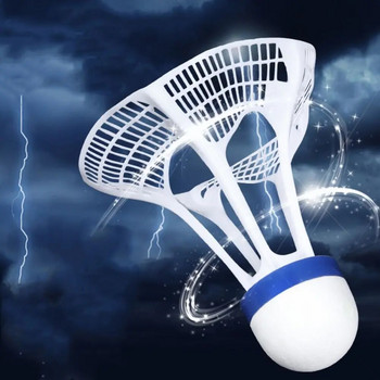 Издръжливи 3PCS ветроустойчива топка за бадминтон совалка Устойчивост на вятъра Тренировъчни аксесоари Консумативи за спорт на открито Многоцветен найлон