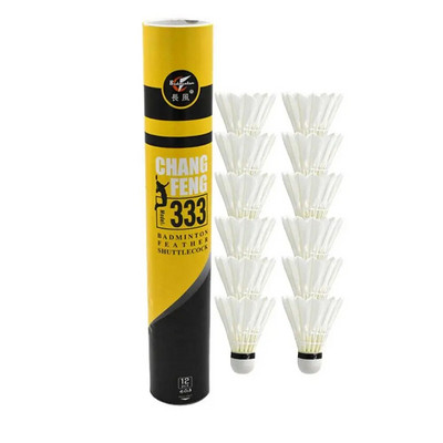 12 gab badmintona atspoles baltās pīles spalvas lidošanas stabilitāte izturīga atspoles lodīšu spalvu atspole iekštelpu āra spēle