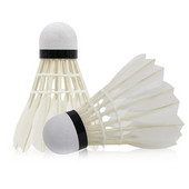 Mingea de antrenament rezistentă la vânt pentru competiție cu pene de gâscă albă și neagră de badminton este rezistentă la lovire și nu putrezește ușor