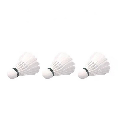 Mingea de antrenament rezistentă la vânt pentru competiție cu pene de gâscă albă și neagră de badminton este rezistentă la lovire și nu putrezește ușor