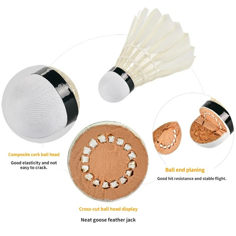 Sulgpalli musta ja valge hanesulgede võistluse tuulekindel treeningpall on löögikindel ja seda ei ole lihtne mädaneda