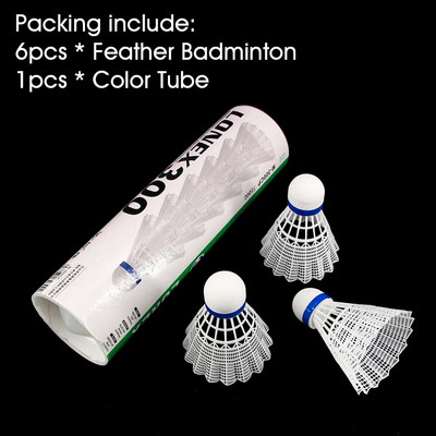 Neilona badmintona bumbiņas izturīgas vieglas treniņbumbas plastmasas shuttle Cork Fonmed Head āra sporta sporta badmintona aksesuāri 6gab.