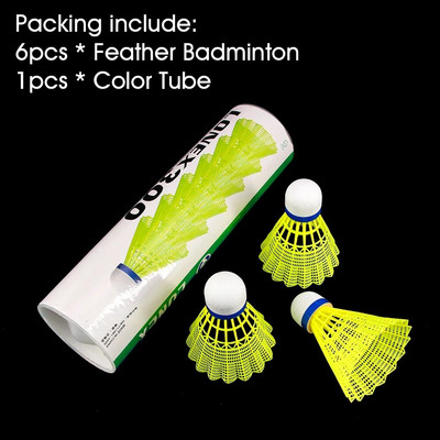 Neilona badmintona bumbiņas izturīgas vieglas treniņbumbas plastmasas shuttle Cork Fonmed Head āra sporta sporta badmintona aksesuāri 6gab.