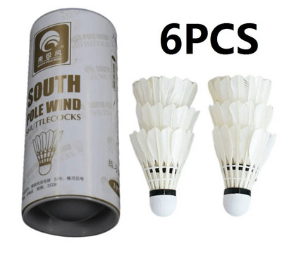 Badmintona Shuttlecock White Goose Board Spalvas Lidojuma Stabilitāte Izturīga Shuttlecock Ball 3gb/ 6Gb Spalvas atspole iekštelpās