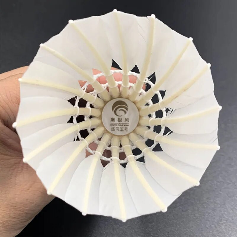 Badmintona Shuttlecock White Goose Board Spalvas Lidojuma Stabilitāte Izturīga Shuttlecock Ball 3gb/ 6Gb Spalvas atspole iekštelpās