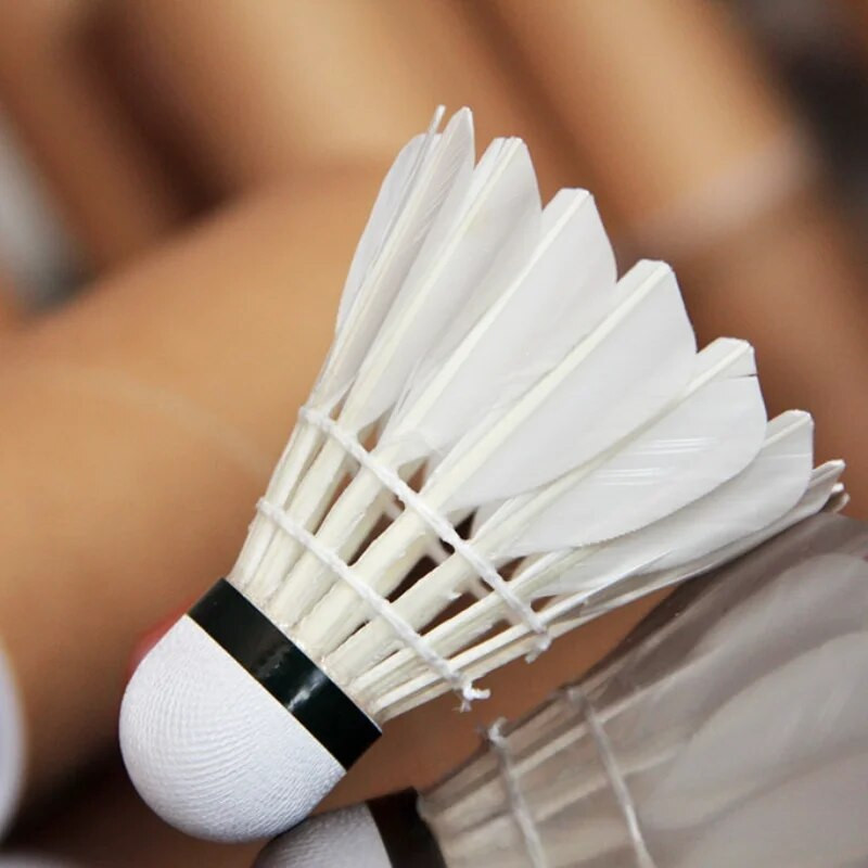 Badmintona Shuttlecock White Goose Board Spalvas Lidojuma Stabilitāte Izturīga Shuttlecock Ball 3gb/ 6Gb Spalvas atspole iekštelpās