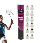 12 komplekti hea stabiilsuse ja vastupidavusega sulgpallipardisulgedega sulgpallisüstik nii sise- kui ka välimängijatele