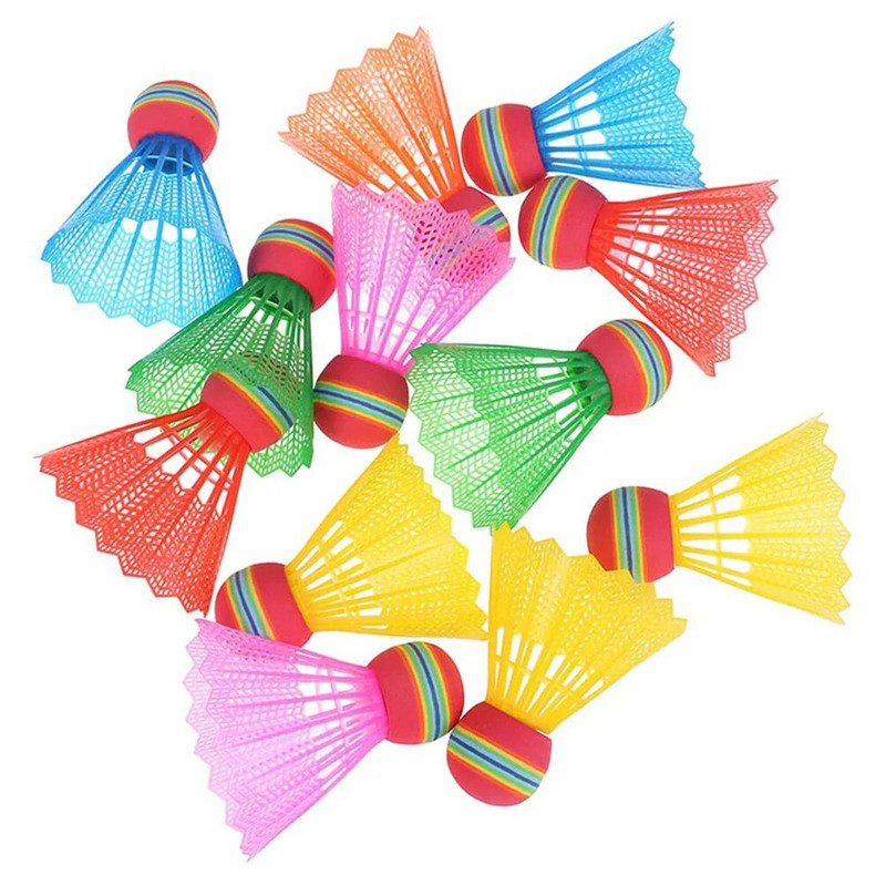12 vnt Air Badminton Shuttle Plasticard Professional Shuttlecock Outdoor Shuttlecocks Shuttlecocks Kids