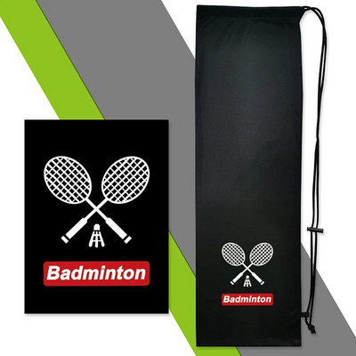 Geanta pentru husa pentru racheta de badminton Geanta moale pentru depozitare Buzunar cu cordon Protectie portabila pentru racheta de tenis