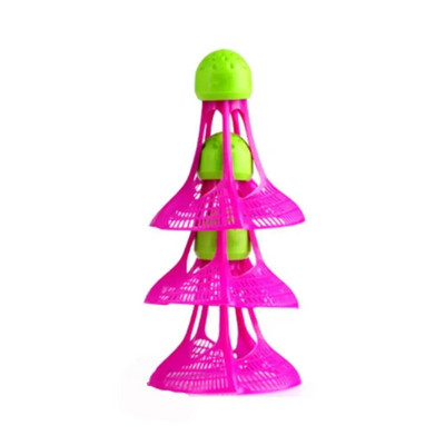 3 bucăți badminton rezistent la vânt, volan, bile, accesorii de antrenament, accesorii sportive, nailon, badminton multicolor