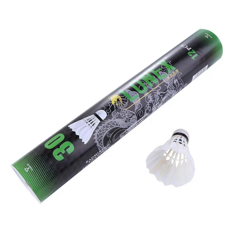 12GB Zoss Spalvas Shuttlecocks Badmintons Āra Sporta Shuttlecock Balts Treniņspēlei Lidojuma Stabilitāte Izturīgas bumbas