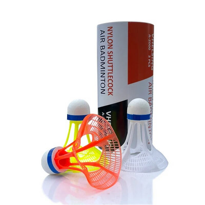 3 buc. Navetă de badminton minge din nailon din plastic pentru antrenament Volane de badminton în aer liber din plastic durabil cu rezistență la vânt