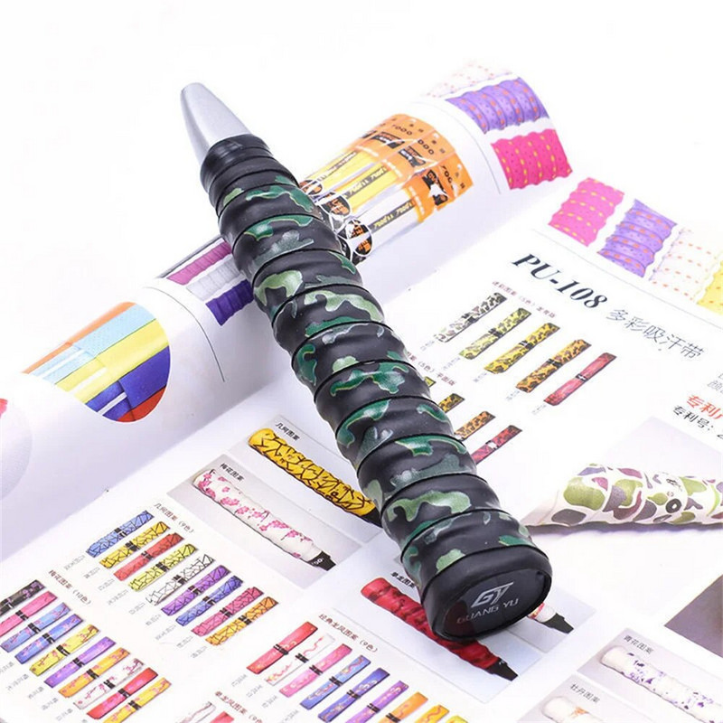 Absorbējiet sviedru raketes pretslīdes lentes roktura rokturis tenisa badmintona maskēšanās iesaiņošanai, neslīdoša sviedru lente