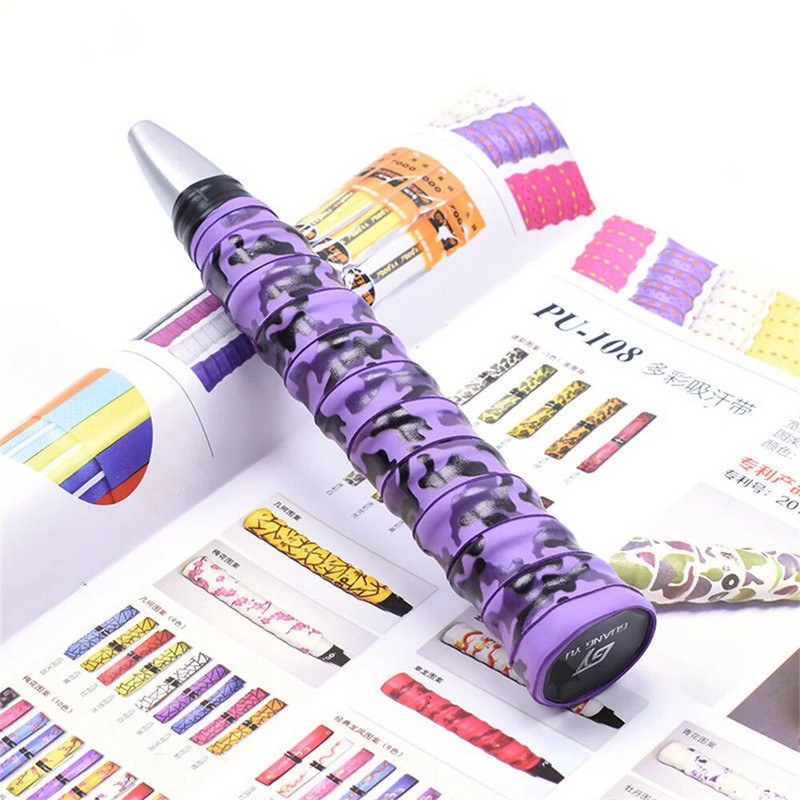 Absorbējiet sviedru raketes pretslīdes lentes roktura rokturis tenisa badmintona maskēšanās iesaiņošanai, neslīdoša sviedru lente