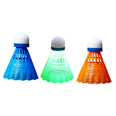 3x iluminat badminton spumă cap de bilă luminos colorat volan sport în aer liber divertisment antrenament de noapte minge de badminton