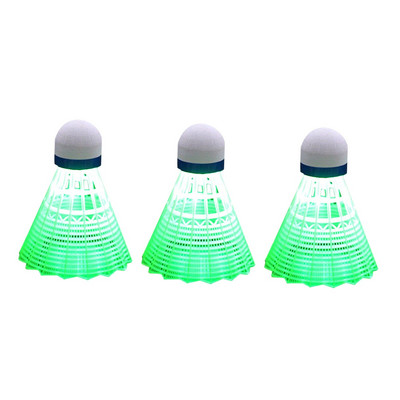 3x iluminat badminton spumă cap de bilă luminos colorat volan sport în aer liber divertisment antrenament de noapte minge de badminton