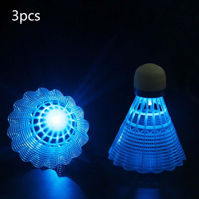 3x világító tollaslabda hab labdafej világító színes tollaslabda kültéri sport szórakozás éjszakai edzés tollaslabda labda