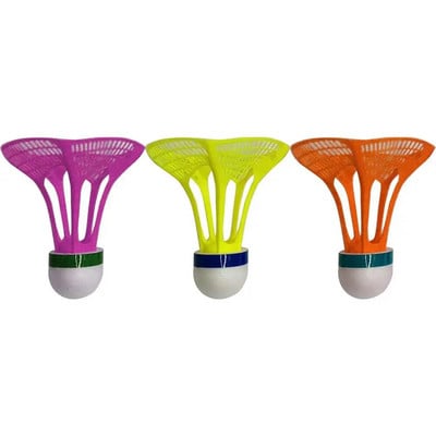 3 vnt Badminton Shuttlecock Ball Vėjui atsparus lauko oro šaudymo kamuoliukas Shuttlecock Ball Skraidymas Stabilumas Patvarūs sporto priedai