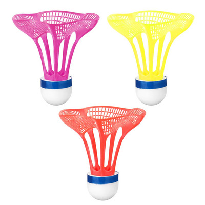3 bucăți minge de badminton în aer liber minge din plastic pentru antrenament sportiv Volane de badminton de culoare
