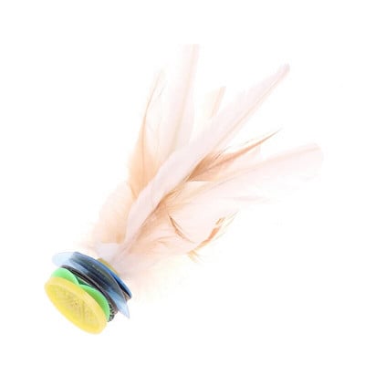 1Pcs White Kick Shuttlecocks White Goose Feathers Kick Shuttlecock Китайски Jianzi Foot Outdoor Toy Game Sports