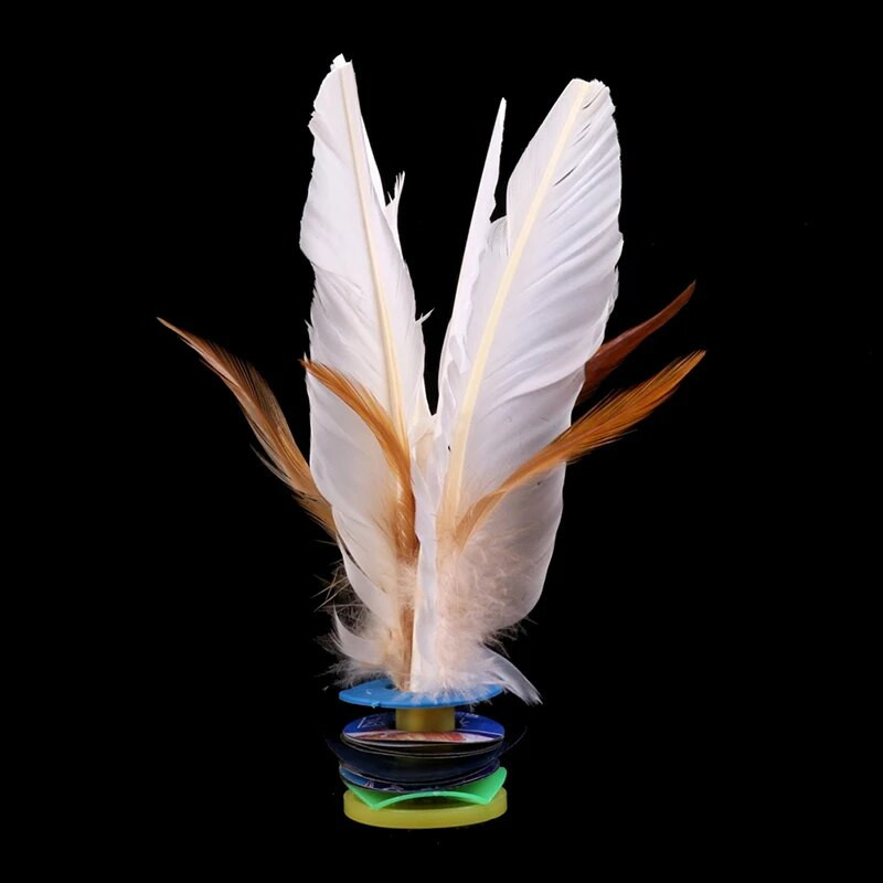 1 vnt. balti šaudyklės, baltos žąsies plunksnos, kiniški Džianzi pėdų lauko žaislas, sportas