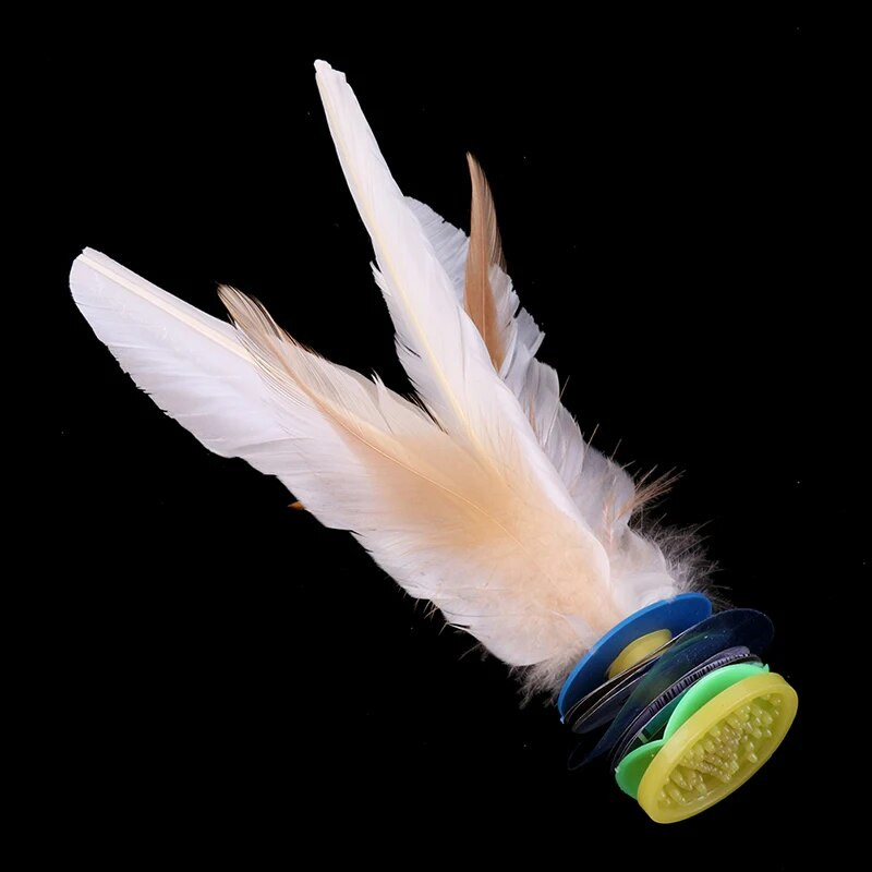 1 vnt. balti šaudyklės, baltos žąsies plunksnos, kiniški Džianzi pėdų lauko žaislas, sportas