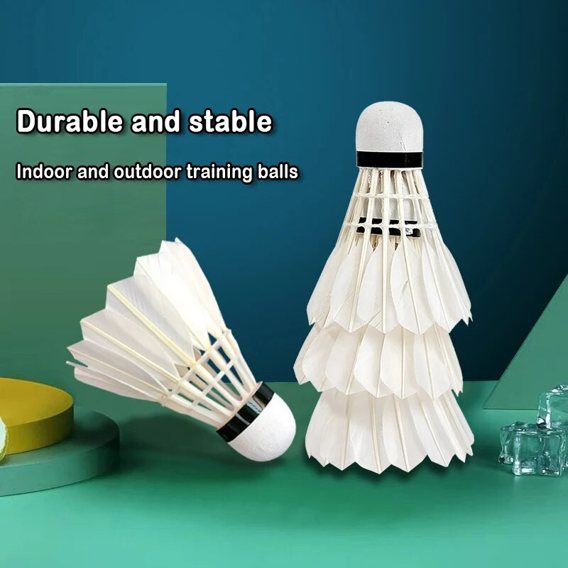 3/6 τμχ Αθλητικά εργαλεία μπάλας υψηλής ποιότητας Ανθεκτική κεφαλή αφρού μαλακής υφής Ρακέτα μπάντμιντον Φτερό χήνας μπάντμιντον