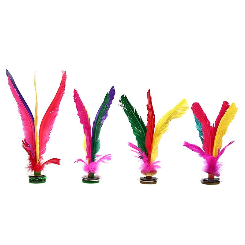 1 vnt. spalvingas Kinijos Jianzi futbolo pėdos smūgis rankratis išgalvotas žąsies plunksnos sportinis lauko žaislas „Shuttlecock“