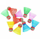 6 bucăți minge curcubeu, plastic, joc de badminton, rezistentă, colorată, elastică, ușoară, badminton, sporturi în aer liber, accesorii pentru badminton