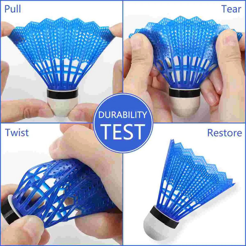 Suure stabiilsuse ja vastupidavusega VORCOO 12 tk nailonkroonsed sulgpallid treenivad sulgpallipallid sise-välispordi jaoks