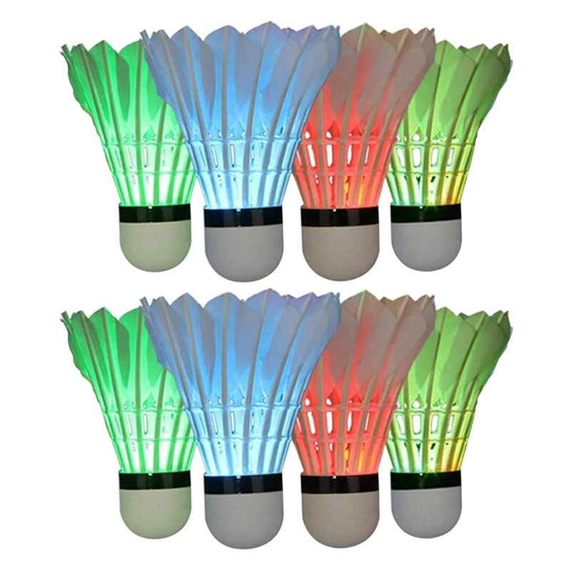 Φωτισμός LED Ανθεκτικό Μπάλα μπάντμιντον Διασκεδαστική λάμψη για αρχάριους Αθλητική προπόνηση Επαναχρησιμοποιήσιμη Γυμναστήριο Φορητό εσωτερικό εξωτερικό παιχνίδι Shuttlecock