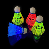 Volani de badminton cu LED colorate Set de 6 bile din plastic spumat pentru interior/exterior pentru copii