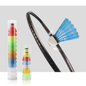 12 mingi din plastic colorate pentru badminton într-o găleată Mingi pentru copii din spumă de badminton Sport în aer liber din plastic colorat
