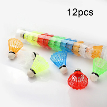 12 πλαστικές χρωματιστές πλαστικές μπάλες μπάντμιντον σε κουβά Παιδικές μπάλες από αφρό μπάντμιντον Αθλητικές εξωτερικές χρωματιστές πλαστικές
