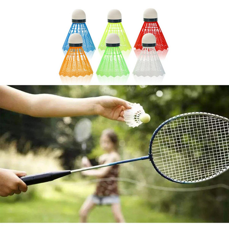 12 plastmasas badmintona krāsainas plastmasas bumbiņas spainī Bērnu badmintona putuplasta bumbas Sportam āra krāsainā plastmasa