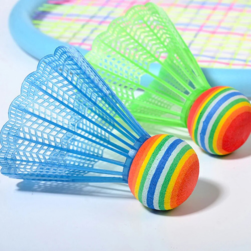 20 τεμ. κιτ Παιδικά αθλητικά στρόφιγγες πλαστικό μπάντμιντον πουλάκια σετ παιχνίδια εξωτερικού χώρου Παιχνίδι ρακέτα εσωτερικού χώρου Τυχαίο χρώμα