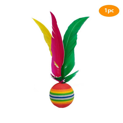 1/5 vnt Spalvingas plunksnas Shuttlecock Kinija Jianzi Kojos spyris Rankinis vairas Fancy Goose Feather Shuttlecock Sporto pramogos