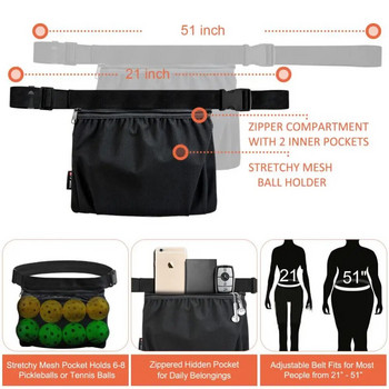 Многофункционална лека чанта за топка за тенис, джоб за топка за тенис, голям капацитет, еластична мрежеста джобна спортна чанта, издръжлива