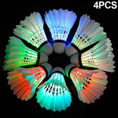 4 tk LED-sulgpallipalli helendav plastikust sulgpalli süstikpallid, värvilised valgustuspallid, sporditreening sise-/väljasmäng